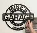 Personalized Garage Metal Sign, Custom Garage Wall Decor, Workshop Sign, Man Cave Decor