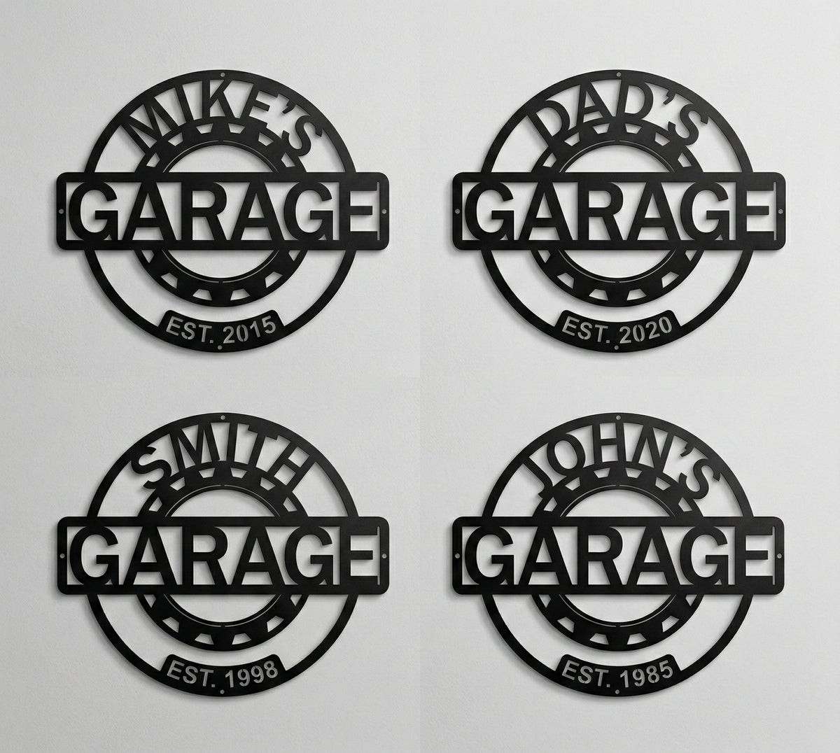 Personalized Garage Metal Sign, Custom Garage Wall Decor, Workshop Sign, Man Cave Decor