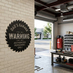 Personalized Garage Warning Metal Sign, Custom Dad's Garage Sign, Workshop Wall Decor, Authorized Personnel Only