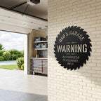 Personalized Garage Warning Metal Sign, Custom Dad's Garage Sign, Workshop Wall Decor, Authorized Personnel Only