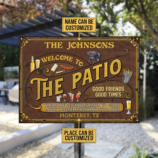 Personalized Patio Grilling Listen To The Good Music Customized Metal Sign Home Decor