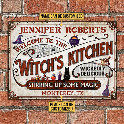 Witch Kitchen Stirring Up Some Magic Custom Metal Sign Home Decor