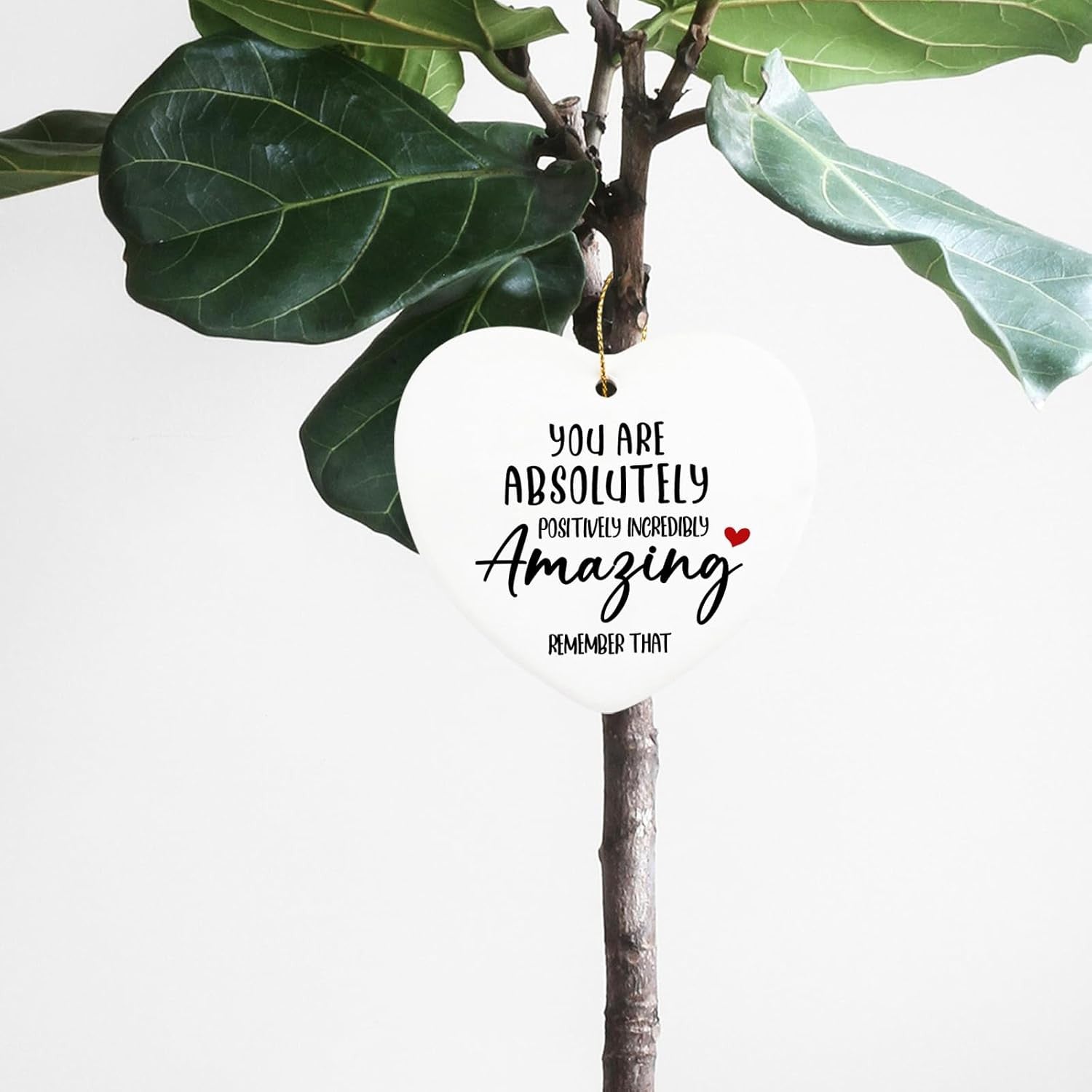 Inspirational Gifts for Women You are Amazing Hanging Ornament Ceramic Heart Keepsake Encouragement Appreciation Friendship Gifts for Coworkers Sister Thoughtful Birthday for Friends