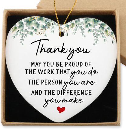 Inspirational Gifts for Women You are Amazing Hanging Ornament Ceramic Heart Keepsake Encouragement Appreciation Friendship Gifts for Coworkers Sister Thoughtful Birthday for Friends