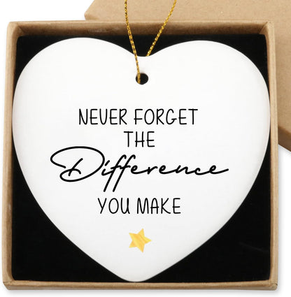 Inspirational Gifts for Women You are Amazing Hanging Ornament Ceramic Heart Keepsake Encouragement Appreciation Friendship Gifts for Coworkers Sister Thoughtful Birthday for Friends
