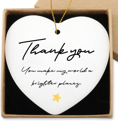 Inspirational Gifts for Women You are Amazing Hanging Ornament Ceramic Heart Keepsake Encouragement Appreciation Friendship Gifts for Coworkers Sister Thoughtful Birthday for Friends