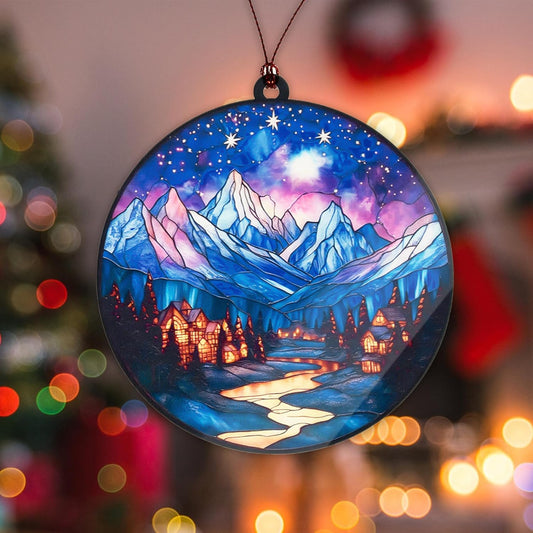 Starry Night Ornament, Christmas Tree Ornament, Star Ornament for Holiday Decor, Starry Night Christmas Ornament, Gift Idea for Xmas Gift Exchange, Magical Christmas Decoration, Night Sky Ornaments