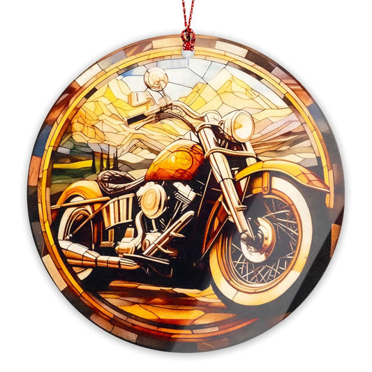 Motorcycle Christmas Ornaments 2025, Cool Gifts for Motorcycle Riders, Biker Funny Gifts for Motocross Lovers Men Women, Biker Gift for Christmas Decor, Unique Ornament Hanging on Xmas Tree ONM