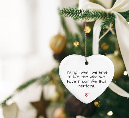 Inspirational Gifts for Women Men Christmas Ornament,Positive Motivational Christmas Ornament Gifts,White Christmas Ceramic Christmas Ornament Gifts,Hanging Ornaments
