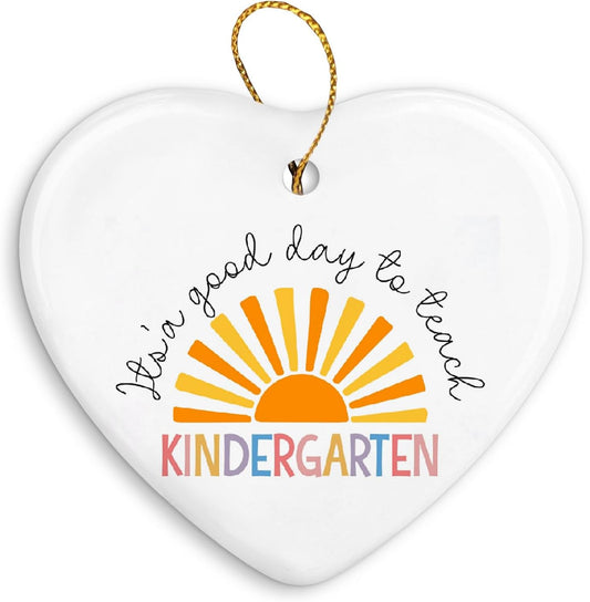 Teacher Appreciation Gifts,Teacher Gift for Women,Thank You Gifts from Students,It's a Good Day Ceramic Heart Keepsake Sign,Hanging Ornaments
