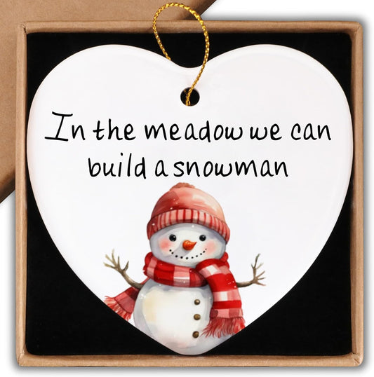 Christmas Decorations Ornaments Gifts Keepsake Sign in The Meadow We Can Build A Snowman Christmas Tree Decorations Ornaments Set Decor Decoracion De Navidad