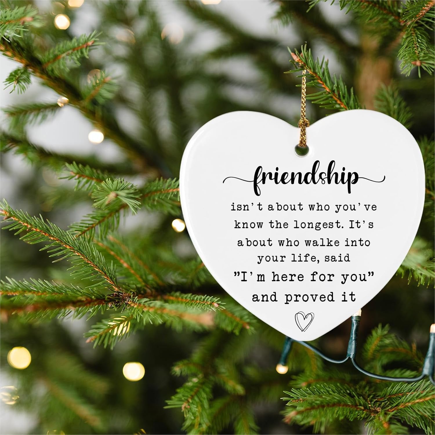Friendship Gifts for Women Ceramic Ornament Keepsake Sign Heart Plaque I'm Here for You Best Friend Bestie Birthday Gifts for Women Going Away Gifts for Friends