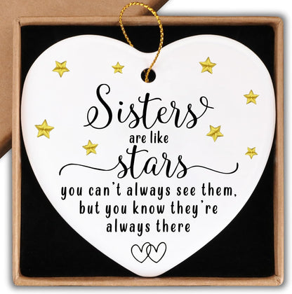 Friendship Gifts for Women Ceramic Ornament Keepsake Sign Heart Plaque I'm Here for You Best Friend Bestie Birthday Gifts for Women Going Away Gifts for Friends