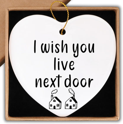 Friendship Gifts for Women Ceramic Ornament Keepsake Sign Heart Plaque I'm Here for You Best Friend Bestie Birthday Gifts for Women Going Away Gifts for Friends