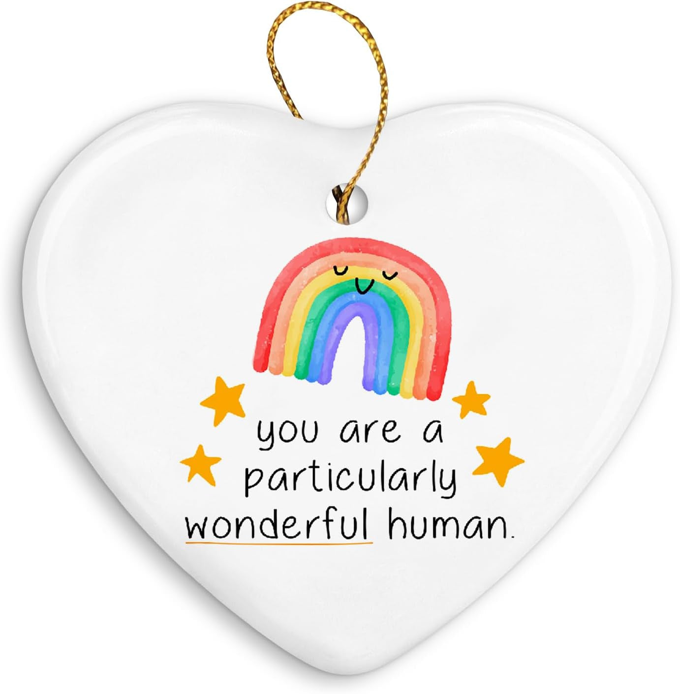 Funny Potato Emotional Support Ornament Keepsake?Positive Motivational Christmas Ornament Gifts,White Christmas Ceramic Christmas Ornament Gifts,Hanging Ornaments