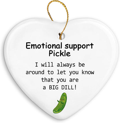Funny Potato Emotional Support Ornament Keepsake?Positive Motivational Christmas Ornament Gifts,White Christmas Ceramic Christmas Ornament Gifts,Hanging Ornaments