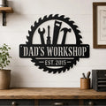 Personalized Metal Workshop Sign, Custom Garage Sign, Mechanic Workshop Sign, Fathers Day Gift, Wall Art